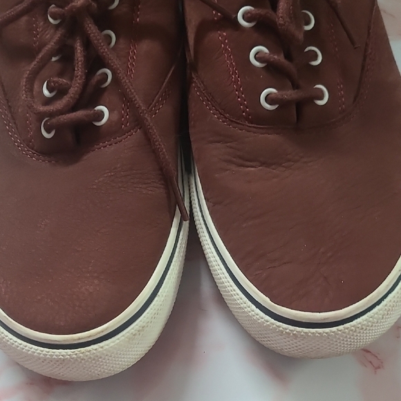 EUC Sperry Top-Sider Striper II CVO Washable Burgundy Sneaker Sz 12 - Picture 8 of 8